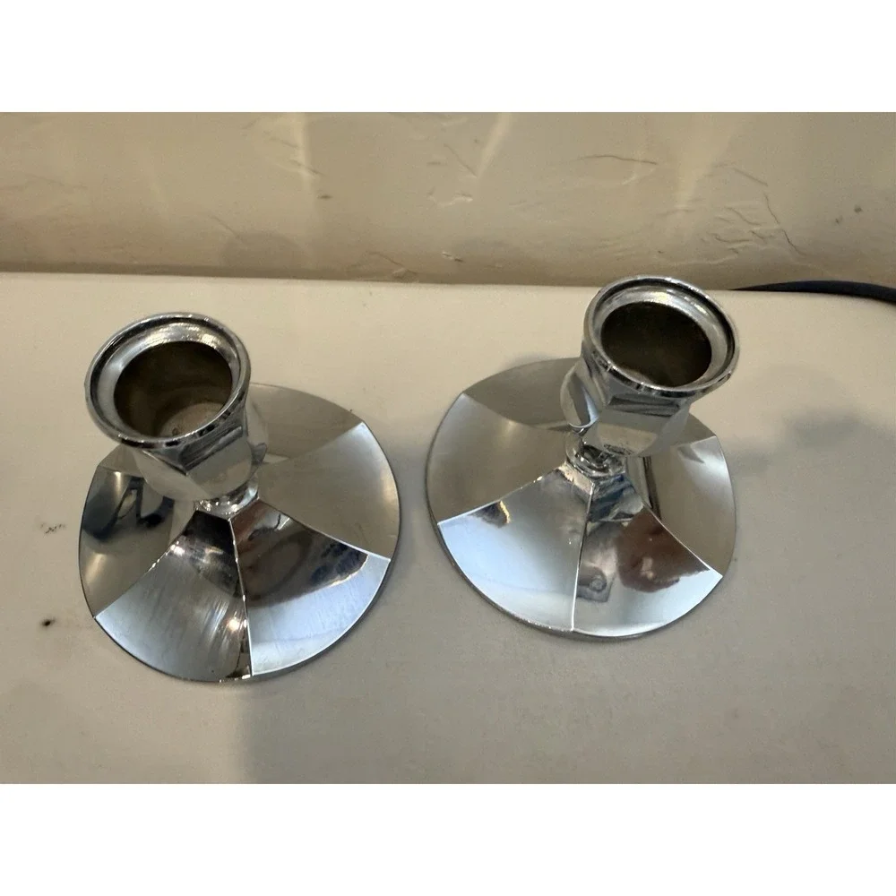 Vintage Irvinware Set of 2 Candlesticks 3
